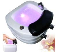 Acrylic Footbath with Massage and LED Lights, Automatic Drain for Relaxation and Foot Care