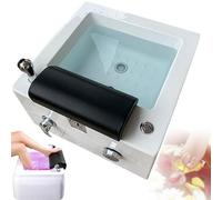 Acrylic Footbath with Massage and LED Lights, Automatic Drain for Relaxation and Foot Care