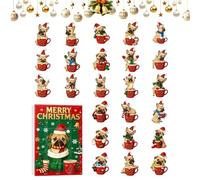 Acrylic for Dogs - 24 Days of Christmas Themed Toys, Countdown for Christmas for Animal Lovers, Fun Activity for Family | For