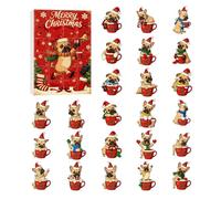 Acrylic for Dogs - 24 Days of Christmas Themed Toys, Countdown for Christmas for Animal Lovers, Fun Activity for Family | For