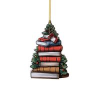 Acrylic Fun Books: Christmas Ornaments, Novelty Baubles For Xmas Tree Crafting, Personalised Hanging For Classroom, Library, Window, Living Room, Pendant Gift