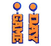 Acrylic Game Day Earrings Team Sports Fan Earrings Football Rugby Baseball Drop Earring for Women Super Bowl Jewelry, Acrylic, acrylic