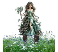 Acrylic Garden Stake - Gorgeous Fairy Decoration 2D Colorful Fairy Garden Stakes Durable Decoration for Garden Patio Backyard 20cm Flat Metal Artificial Stakes for Flower Bed Garden Garden Patio