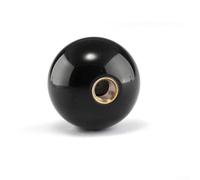 Acrylic Gear Shift Knob with 12x1.25mm Thread, Acrylic Gear | White and Black for shifter Head for Manual Transmission Cars, Ergonomic Custom Includes Adapters (12*1.25 Black)