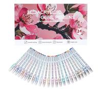 Acrylic Gel Pens | Acrylic Gel Pens for Coloring - Water Based Doodle Art Coloring Drawing Markers for Scrapbook Paper Wood Cards Stone Canvas Rock