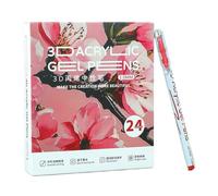 Acrylic Gel Pens | Acrylic Gel Pens for Coloring | Water Based Drawing Markers for Rock Fabric Stone Cards Doodle Canvas Scrapbook Paper Creative Projects