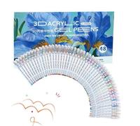 Acrylic Gel Pens - Adult Coloring Gel Paint Pen - Water Based Drawing Markers for Rock Fabric Stone Cards Doodle Canvas Scrapbook Paper Creative Projects