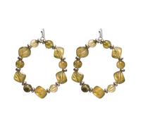 Acrylic geometric circular beaded circular ear hook personalized, niche, simple earrings