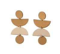 Acrylic Geometric Clay Drop Dangle Earrings for Women Handmade Irregular Polymer Earrings Boho Statement Dangling Earrings Jewelry Gift, L, Acrylic