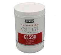 Acrylic gesso primer one coat white artist gesso Pebeo litre
