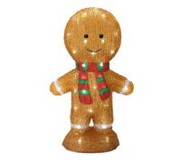 Acrylic Gingerbread Man Light Up Christmas Figure 45 LED Light Indoor Outdoor Plug in Xmas Decoration