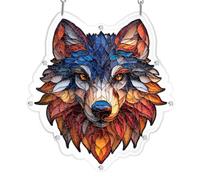 Acrylic Glass Puzzle Sunlight Catcher | Acrylic Wolf Pattern Art Decoration | Garden Sunlight Catcher | for Outdoor, Garden, Balcony, Yard, Patio, Patio