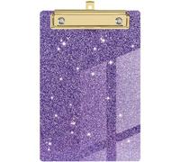 Acrylic Glitter Clipboard with Clip Writing Clipboard Glitter Clipboard File Clip Board Paper File Holder for Office School Supplies
