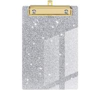 Acrylic Glitter Clipboard with Clip Writing Clipboard Glitter Clipboard File Clip Board Paper File Holder for Office School Supplies