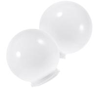 Acrylic Globe 2pcs Wall Lamp Shade Replacement for Outdoor Post Lights | Fits Fixing Ring Holders, 9.50cm Socket Diameter, Protects Bulbs from Dust, Simple Classic Style