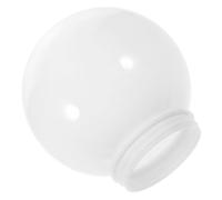 Acrylic Globe Lamp Shade 12cm Threaded Hole for Garden Patio | White round Cover, Wear Resistant and Break Resistant, Gentle Decorative Light for Modern Outdoor Spaces