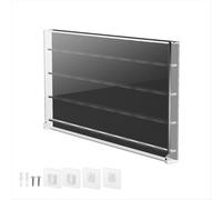 Acrylic Guitar Pick Wall Mount Display Case Black+Clear