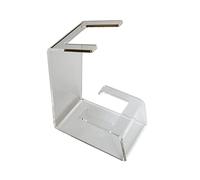 Acrylic Hair Styling Tool Storage Organizer Stand for Barbershop Salon | Thick acrylic heavy base stable holds hair accessories fits bathroom salon hotel 13x7.5x17.5cm includes 1 rack