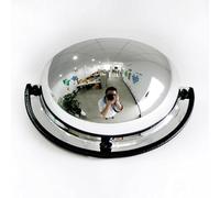 Acrylic Half Dome Mirror - Safety Corner Convex Mirror - 180 Degree Viewing Angle - Wide Field of View and Clear Imaging - Rubber Edging Protective Mirror,80cm/31in
