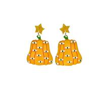 Acrylic Halloween Pumpkin Earrings for Women Fun Spooky Pumpkin Witch Halloween Earrings Evil Eye Pumpkin Halloween Earrings Halloween Theme Holiday Jewelry, L, Acrylic, No Gemstone