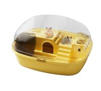 Acrylic Hamster Cage - Extra Large Hamster Villa | Luxury All Season Shelter for Gold Bears, Sugar Planes and Other Small Animals with Amenities and Transparent Design