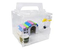 Acrylic Hamster Cage Spacious Villa Transparent Multi-Layer Setup Running Wheel and House Vacation Water System Suitable, style to 1