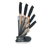 (Acrylic Handle) Royalford 5 Piece Kitchen Knife Set with Holder