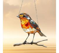 Acrylic Hanging Garden Suncatcher Robin on Branch Window Sun Catcher Hangings Decor for Home Ornament