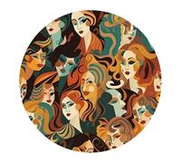 Acrylic Hanging Pendant for Home Decoration, Acrylic Ornament for New Year, Round Different Faces Pendant Wall Art Ideal for Winter Decor, Birthday, Festive Setups, 8×8in