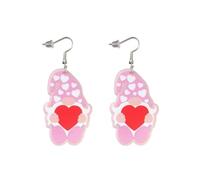 Acrylic Heart Cassette Tape Video Games Earrings Cute Gnomes Earrings for Women Valentine's Day Gift, Acrylic, No Gemstone