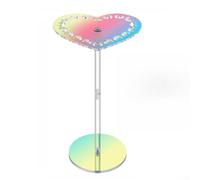 Acrylic Heart Necklace Display Stand 360 Rotating Non-Slip Base | Transparent acrylic vertical jewelry rack space-saving design removable protective film