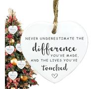 Acrylic Heart Ornament - 2D Lettering Design Acrylic Ornament,Heart Decor Sign For Shop Window Winter Wedding, Christmas Occasion