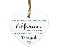 Acrylic Heart Shaped Ornament,Letter Ornaments for Christmas Tree | 2D Hearts Ornaments to Decorate,Carved Ornament with a Heartfelt Message to Decorate Birthday Parties