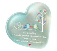 Acrylic Hearts - 2D Meaningful Decor Sign with Bird and Tree Design