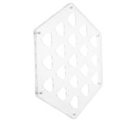Acrylic Hexagon Guitar Pick Display Frame with 19 Slots Magnetic Closure | Modern Style Design, Space-saving Storage for Bass and Guitar Picks, for Music and Practice Rooms