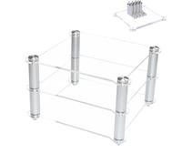 Acrylic HiFi Rack - 2 Layer Transparent AV Stand for Desktop CD Player, Game Console & Streaming Devices - Stylish Audio Tower
