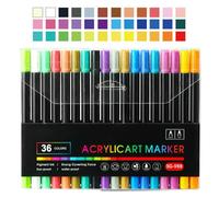Acrylic Highlighters - Colon Colors, Waterproof Artistic Supplies Rich Pigment Brush Drawing Set | Smooth Writing Colors Creative Stationery Set for Painting Doodling B