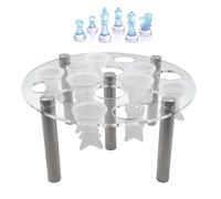 Acrylic Holder for Chess Moulds, Resin Chess Piece The Holder, 5 Leg Supports Stand for Epoxy Resin Moulds, Chess Accessories for Casting Chess Kettles