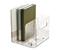 Acrylic Holder, Letter Organizer, 7.8x7.2x6in Document Sorter, Clear Design, Mail Storage for School Desk, Home Office, Kitchen Counter, Paper Management, File Stand, Compact Rack, Works