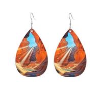 Acrylic Hoop Earrings for Women Dangle Earring Gold Fashion Boho Drop Dangle Earrings Antelope Canyon Hypoallergenic Silver Teardrop Earring Jewelry Gift Valentine's Day, One Size, No Gemstone