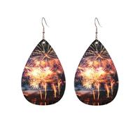 Acrylic Hoop Earrings for Women Dangle Earring Gold Fashion Boho Drop Dangle Earrings Beautiful Fireworks Hypoallergenic Silver Teardrop Earring Jewelry Gift Valentine's Day, One Size, No Gemstone