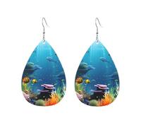 Acrylic Hoop Earrings for Women Dangle Earring Gold Fashion Boho Drop Dangle Earrings Colored Undersea World Hypoallergenic Silver Teardrop Earring Jewelry Gift Valentine's Day, One Size, No Gemstone