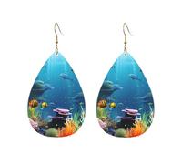 Acrylic Hoop Earrings for Women Dangle Earring Gold Fashion Boho Drop Dangle Earrings Colored Undersea World Hypoallergenic Silver Teardrop Earring Jewelry Gift Valentine's Day, One Size, No Gemstone