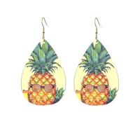 Acrylic Hoop Earrings for Women Dangle Earring Gold Fashion Boho Drop Dangle Earrings Funny Pineapple Hypoallergenic Silver Teardrop Earring Jewelry Gift Valentine's Day, One Size, No Gemstone