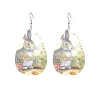 Acrylic Hoop Earrings for Women Dangle Earring Gold Fashion Boho Drop Dangle Earrings Garden Bunny Hypoallergenic Silver Teardrop Earring Jewelry Gift Valentine's Day, One Size, No Gemstone