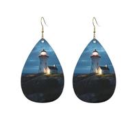 Acrylic Hoop Earrings for Women Dangle Earring Gold Fashion Boho Drop Dangle Earrings Lighthouse at night Hypoallergenic Silver Teardrop Earring Jewelry Gift Valentine's Day, One Size, No Gemstone