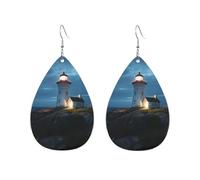Acrylic Hoop Earrings for Women Dangle Earring Gold Fashion Boho Drop Dangle Earrings Lighthouse at night Hypoallergenic Silver Teardrop Earring Jewelry Gift Valentine's Day, One Size, No Gemstone