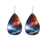 Acrylic Hoop Earrings for Women Dangle Earring Gold Fashion Boho Drop Dangle Earrings Outer Space Stars Hypoallergenic Silver Teardrop Earring Jewelry Gift Valentine's Day, One Size, No Gemstone