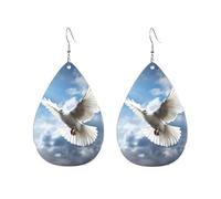 Acrylic Hoop Earrings for Women Dangle Earring Gold Fashion Boho Drop Dangle Earrings Peace Dove Hypoallergenic Silver Teardrop Earring Jewelry Gift Valentine's Day, One Size, No Gemstone