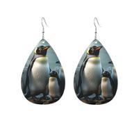 Acrylic Hoop Earrings for Women Dangle Earring Gold Fashion Boho Drop Dangle Earrings Penguin Family Hypoallergenic Silver Teardrop Earring Jewelry Gift Valentine's Day, One Size, No Gemstone